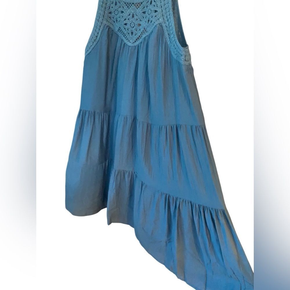 Kirundo Sz M NWT Summer Casual Sleeveless Crochet Halter A-Line Vacation Dress - Picture 4 of 12